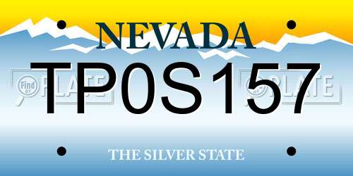 TP0S157 Nevada License Plate