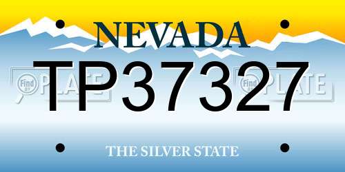TP37327 Nevada License Plate