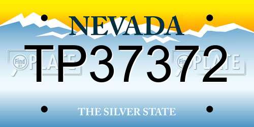TP37372 Nevada License Plate