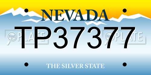 TP37377 Nevada License Plate