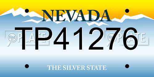 TP41276 Nevada License Plate