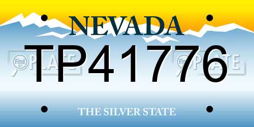 TP41776 Nevada License Plate
