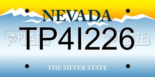 TP4I226 Nevada License Plate