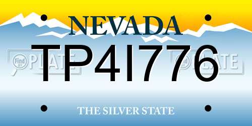 TP4I776 Nevada License Plate