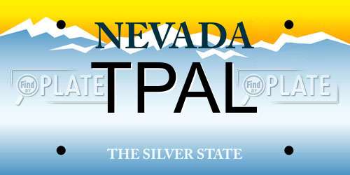 TPAL Nevada License Plate
