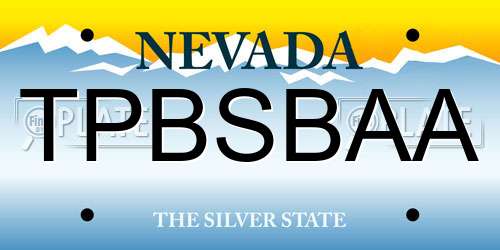 TPBSBAA Nevada License Plate