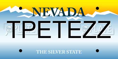 TPETEZZ Nevada License Plate