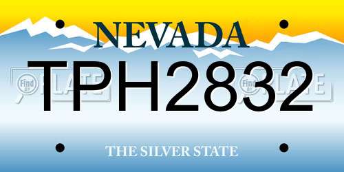TPH2832 Nevada License Plate