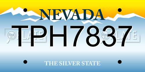 TPH7837 Nevada License Plate