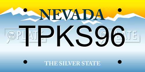 TPKS96 Nevada License Plate