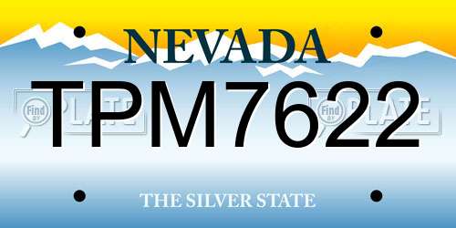 TPM7622 Nevada License Plate