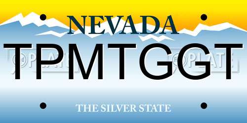 TPMTGGT Nevada License Plate