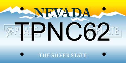 TPNC62 Nevada License Plate