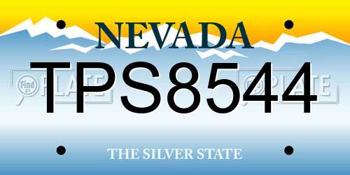TPS8544 Nevada License Plate