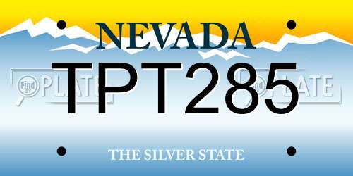 TPT285 Nevada License Plate