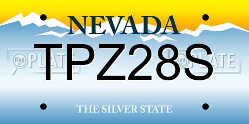 TPZ28S Nevada License Plate