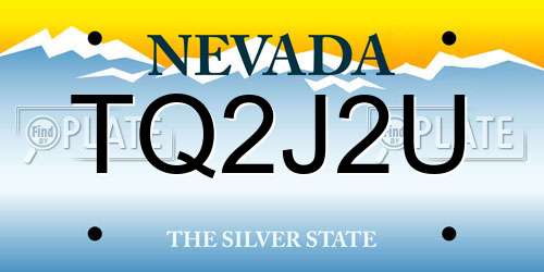 TQ2J2U Nevada License Plate