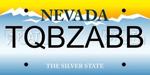 TQBZABB Nevada License Plate