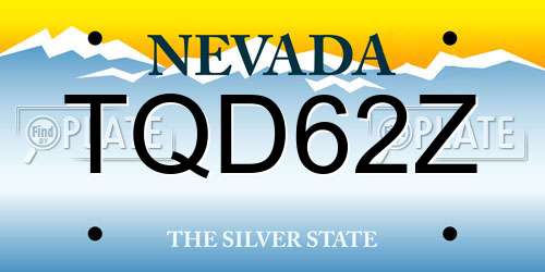 TQD62Z Nevada License Plate