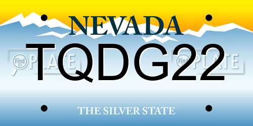 TQDG22 Nevada License Plate