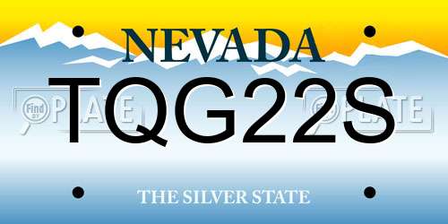TQG22S Nevada License Plate