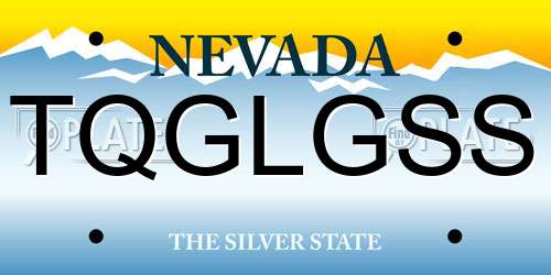 TQGLGSS Nevada License Plate