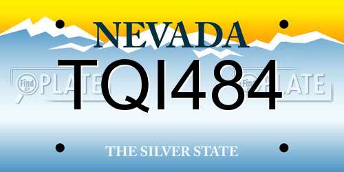 TQI484 Nevada License Plate
