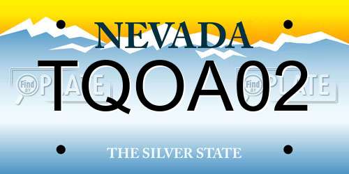 TQOA02 Nevada License Plate