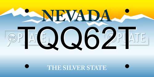 TQQ62T Nevada License Plate
