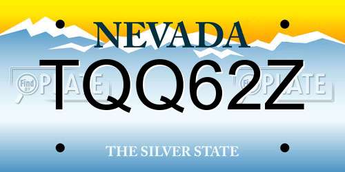 TQQ62Z Nevada License Plate