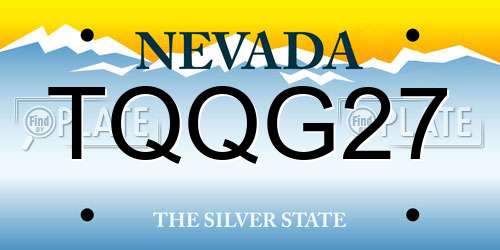 TQQG27 Nevada License Plate