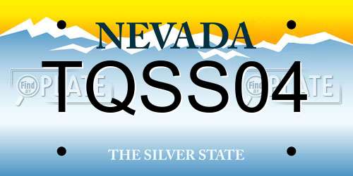 TQSS04 Nevada License Plate