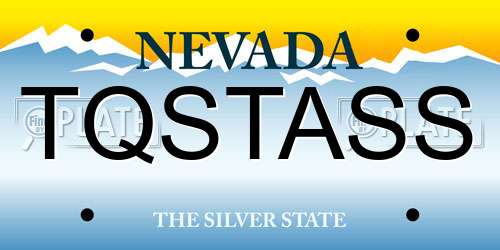 TQSTASS Nevada License Plate