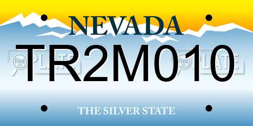 TR2M010 Nevada License Plate