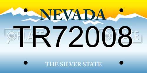 TR72008 Nevada License Plate