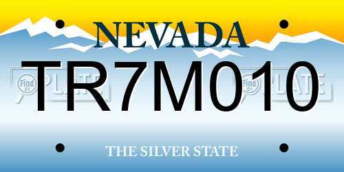 TR7M010 Nevada License Plate