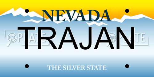 TRAJAN Nevada License Plate