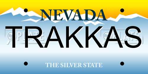 TRAKKAS Nevada License Plate