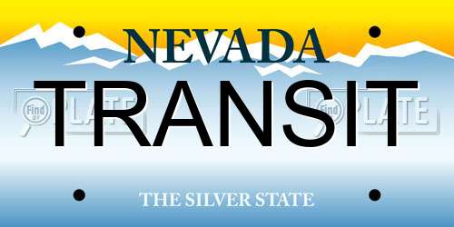TRANSIT Nevada License Plate