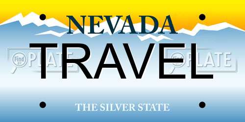 TRAVEL Nevada License Plate