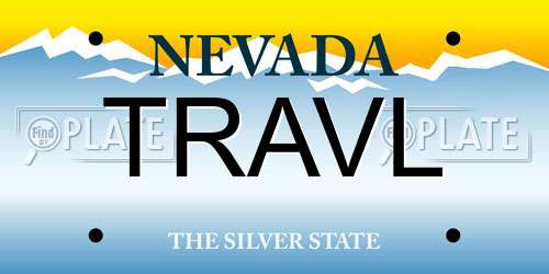 TRAVL Nevada License Plate