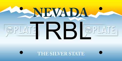 TRBL Nevada License Plate