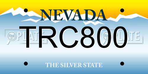 TRC800 Nevada License Plate