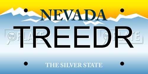 TREEDR Nevada License Plate