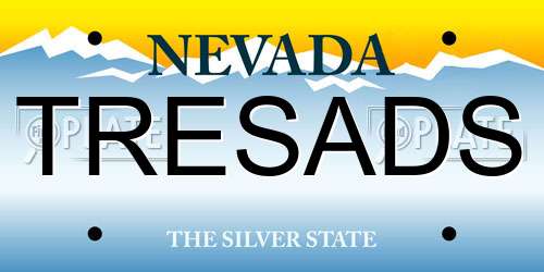 TRESADS Nevada License Plate