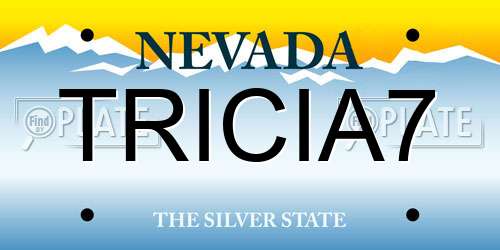 TRICIA7 Nevada License Plate
