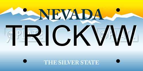 TRICKVW Nevada License Plate