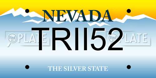 TRII52 Nevada License Plate