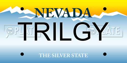 TRILGY Nevada License Plate