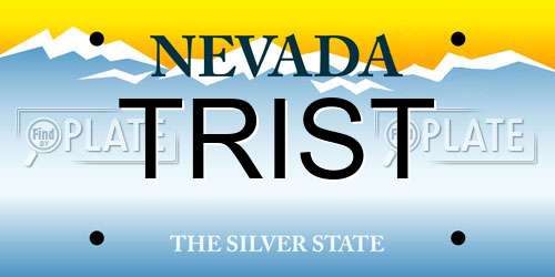 TRIST Nevada License Plate